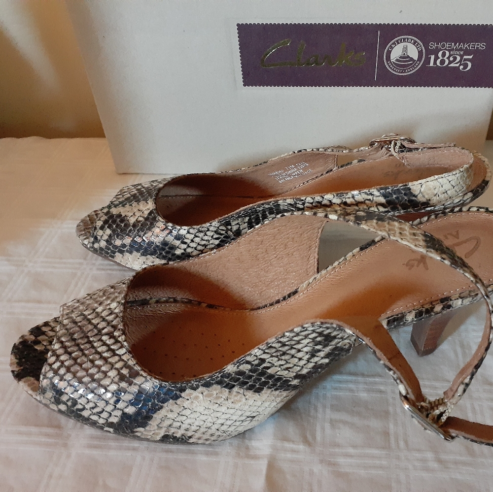 Clark's Artisan Snake Sling backs